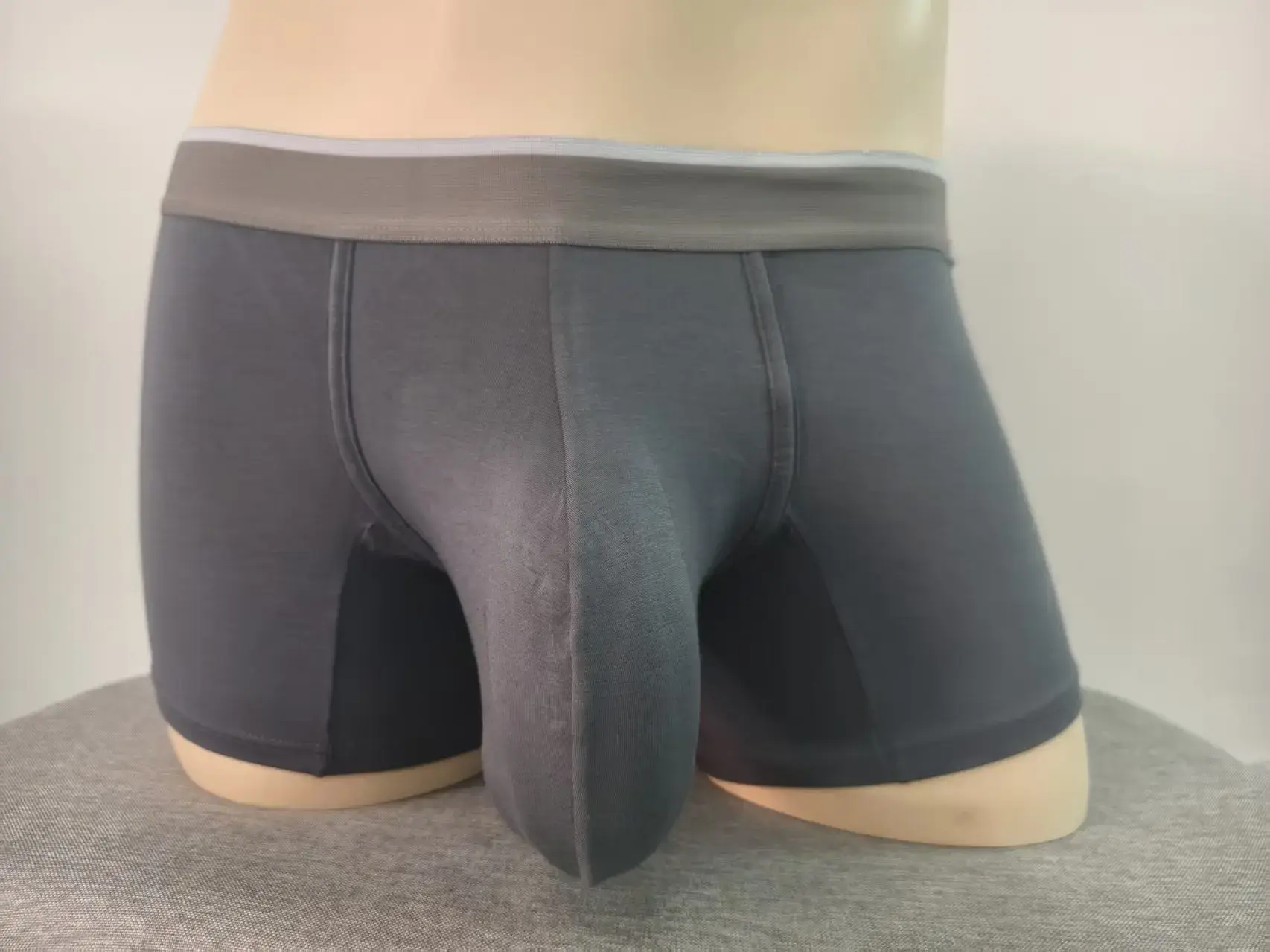프리미엄 남성 모달 복서 팬티 큰 주머니 속옷 초대형 벌지 통기성 냉각 강화 경량 남성 복서 팬티 — image 6