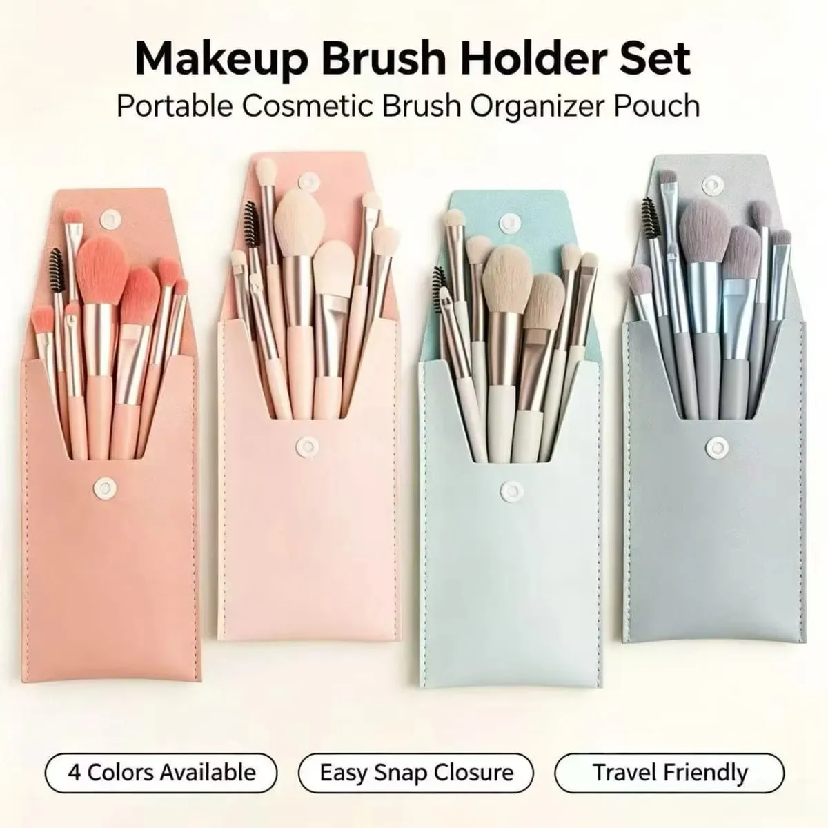 Mini 8pcs Macaron Makeup Brushes Soft Fluffy Travel Cosmetic Kit For Face Eyes Blending Blush Foundation — image 1