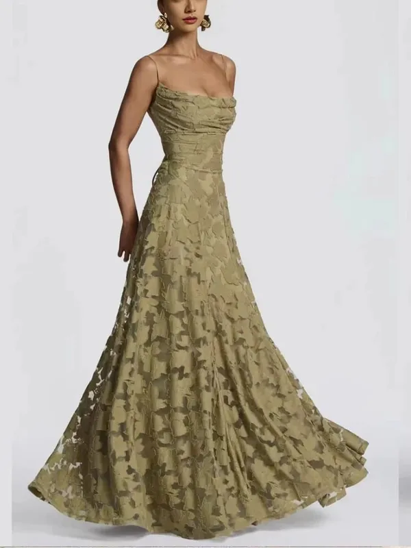 2026 Floral Embroidery Maxi Dress for Women Summer Party Prom Gowns Sexy Backless Suspender Dresses French Style Evening Dress — image 12
