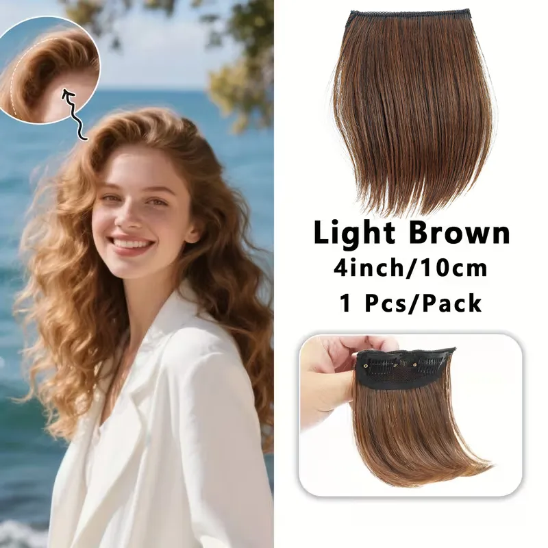 10 センチメートル/20 センチメートル/30 センチメートル合成ショートストレートパッド目に見えないヘアエクステンション裏地の髪トップサイドカバーかつら女性のための — image 5