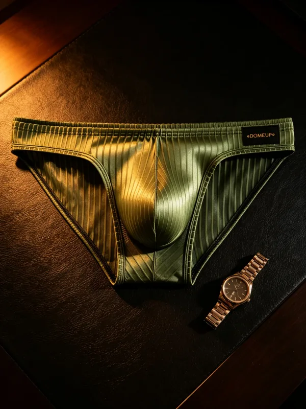 3PCS Men's Briefs Vertical Stripe Fabric Pouch Slim Fit Light Breathable Daily Casual Underwear Daily Casual Underwear for Men — image 14