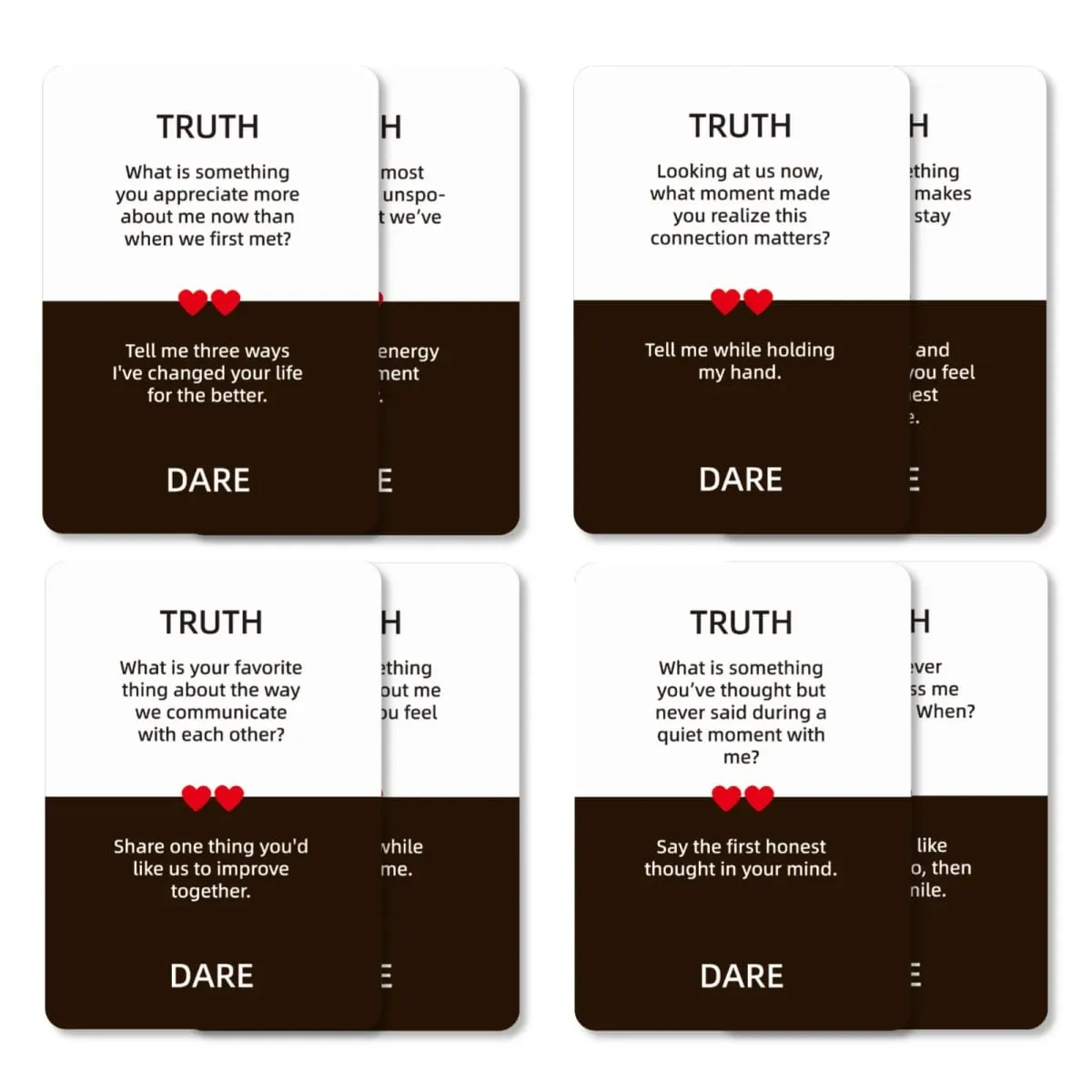 50Pcs Truth or Dare Couple Interactive Game Cards Fun Dating Cards for Couples To Improve Relationship Leisure Party Cards — image 3