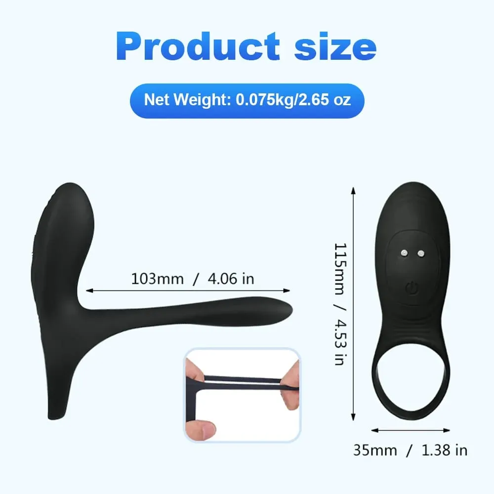 Penis Ring Vibrator Wireless Remote Control Clitoral Stimulation Delay Ejaculation Enlargement Erection for Men Male Sex Toys