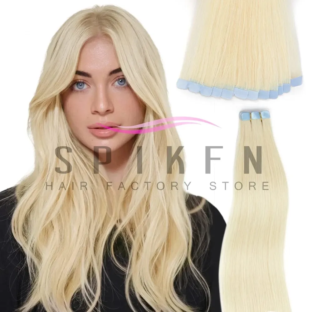12"-20" Mini Tape Hair Extensions Machine Remy Skin Weft Adhesive Tape In Human Hair Natural Black Brown Blonde Straight 10pcs — image 1