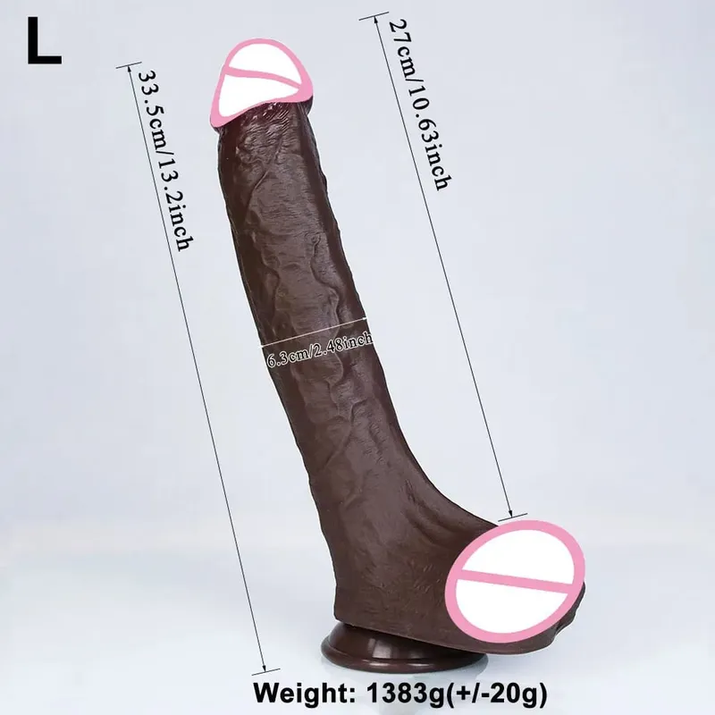 Realistic 4Sizes Soft Big Dildo Double Silicone Suction Cup Penis Couples Masturbation Soft Cock Woman Man Anal Adult Sex Toy