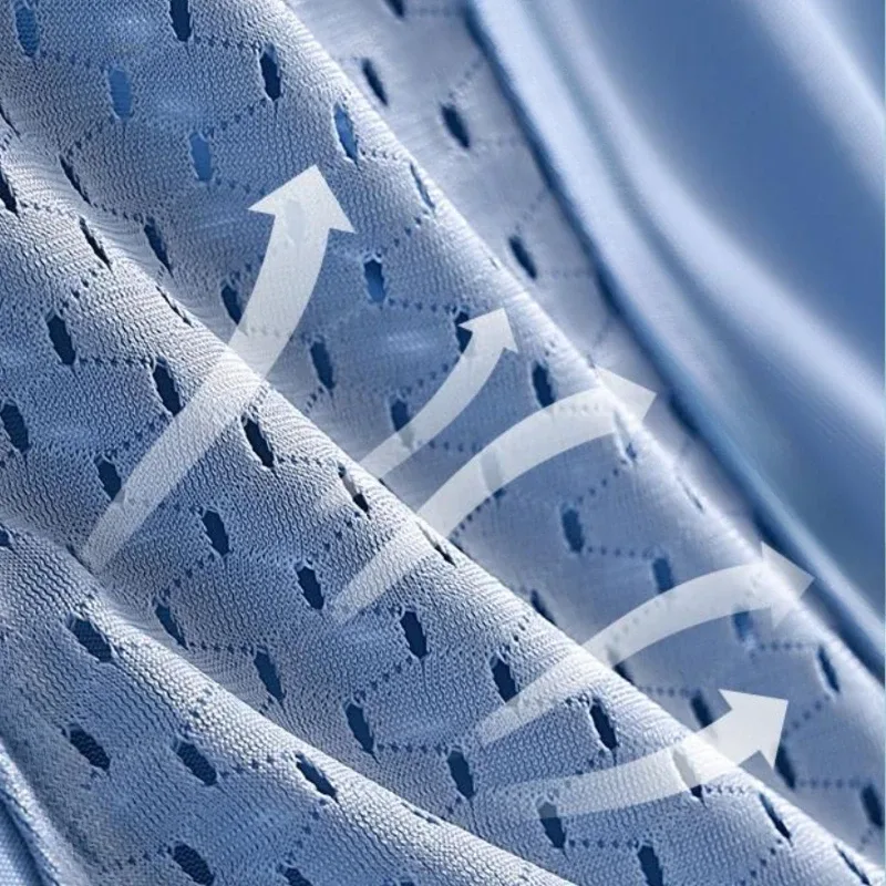 1pc Heren Ijs Zijde Koel Zacht Comfortabel Boxers Slips Heren Contrastondergoed, Mesh Ademend Comfortabel Rekbare Trunks — image 5