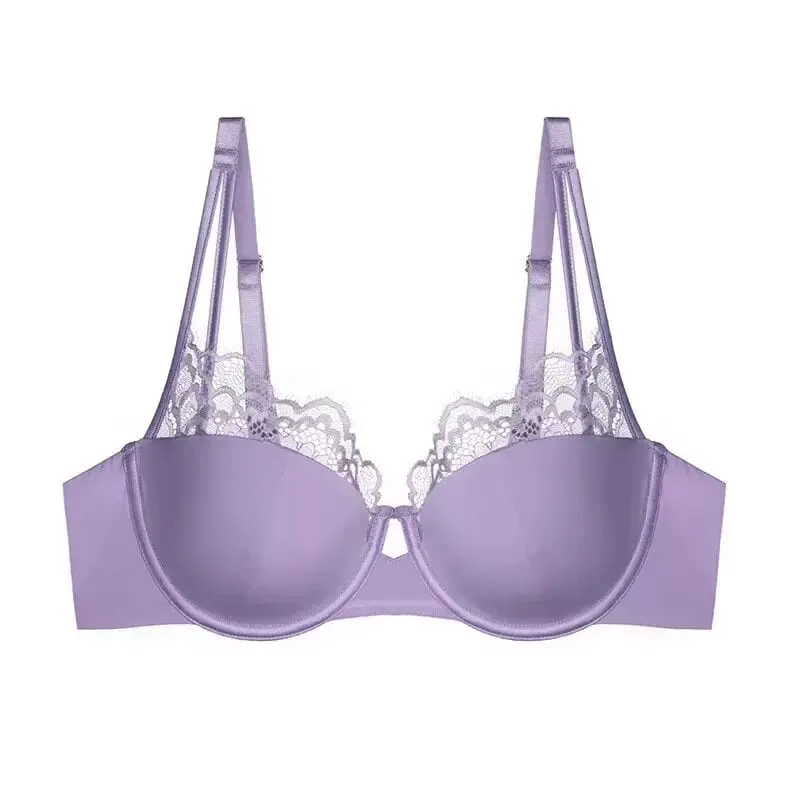 New Arriva Delicate Leopard-print Thin-cup Underwear Set Push-up Anti-sag Bralette with Soft Underwire Support Side Fat Control
