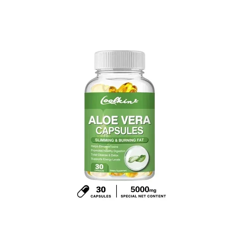 Aloe Vera Extract Capsules - Colon Cleansing Supports Digestive and Immune Health Balances Stomach Acid Antioxidant Non-GMO