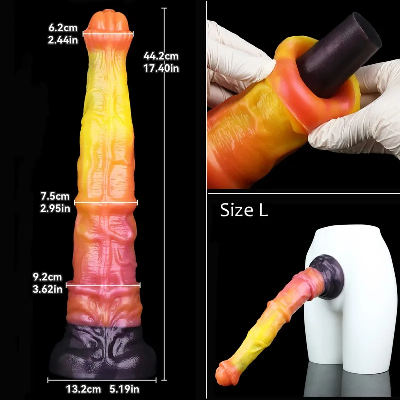 Double Layer Silicone Fantasy Dog Knot Dildo Blue Butt Plug with Sucker Anal Dilator Masturbate Sex toy for Adult 18+ — image 19
