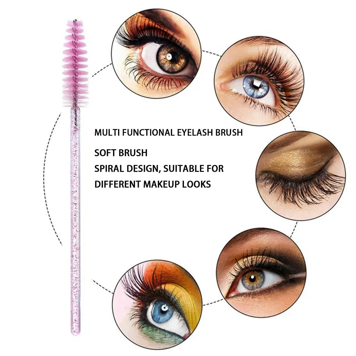 500/1000 stücke Wimpern Pinsel Applikator Großhandel Lash Mascara Wands Pinsel Für Wimpern Verlängerung Augenbraue Spoolies Schönheit Werkzeuge