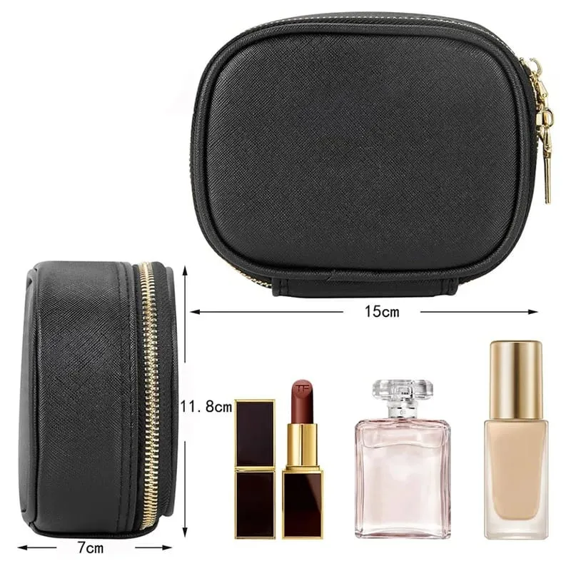 Portable Comestic Tools Storage Bag with LED Mirror Small Makeup Bag with 3 Light Modes Orangizer for Brushes and Lipstick — image 2