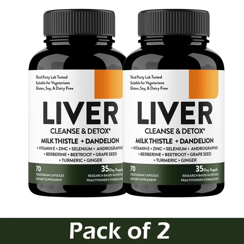 Liver Cleanse & Detox & Repair Support Capsules with Milk Thistle & Dandelion Root - Herbal Supplement Pills for Liver Health — image 8