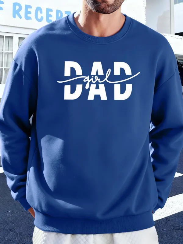 Dad Girl Letter Creativity Printing Pullover Men Autumn Warm Sweatshirts Oversized Fleece Hoodies Soft Casual Streetwear Male — image 8