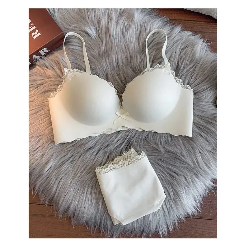 Hot Selling Ladies Push Up Bra Set Seamless Wireless Support Anti-Sagging Comfort Lingerie Set S-XLAB for Young Women Daily Use — image 1