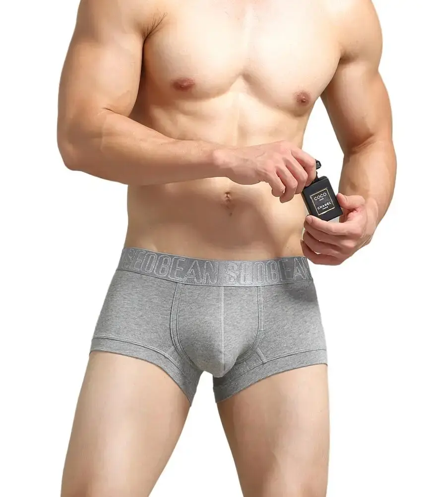 Men's Breathable Cotton Boxer Shorts U-Convex Pouch Low-Waist Soft Stretch Underwear for Daily Casual & Intimate Wear