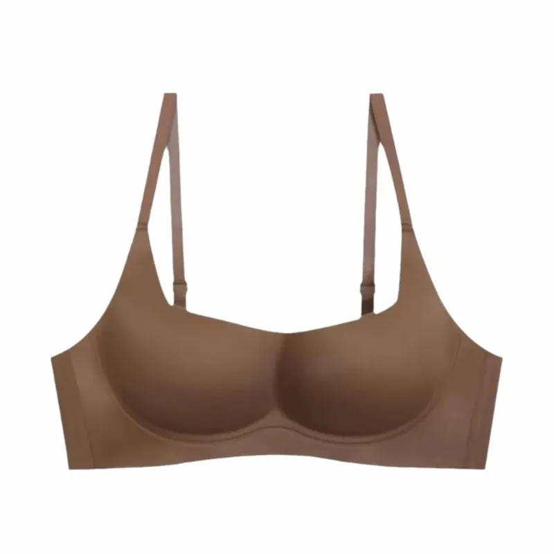 New Anti-sagging Lingerie Bras Solid Color Thin Lingerie Gathered Underwear Breathable Skin-Hugging Push Up Bra For Women — image 2