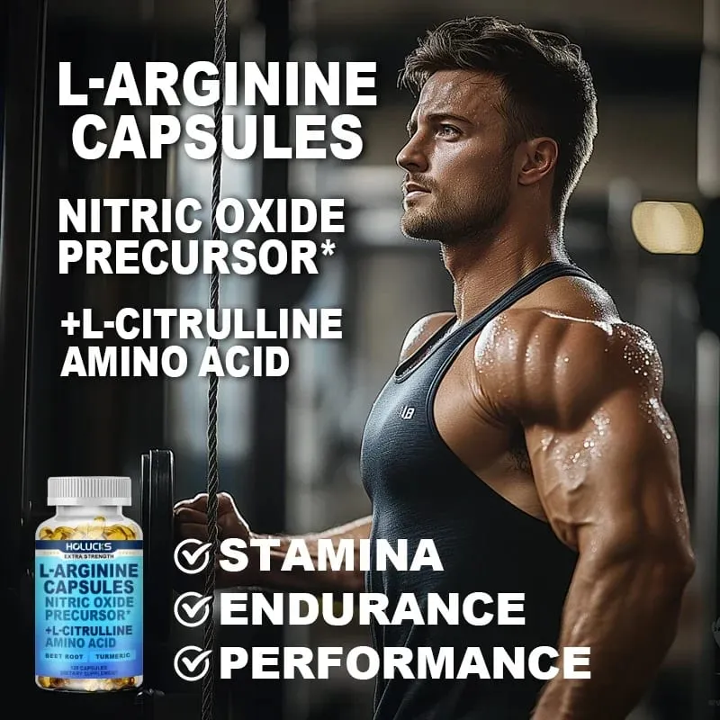 Premium L-Arginine Capsules with L-Citrulline & Turmeric Supports Muscle Pump Recovery & Overall Physical Performance — image 3