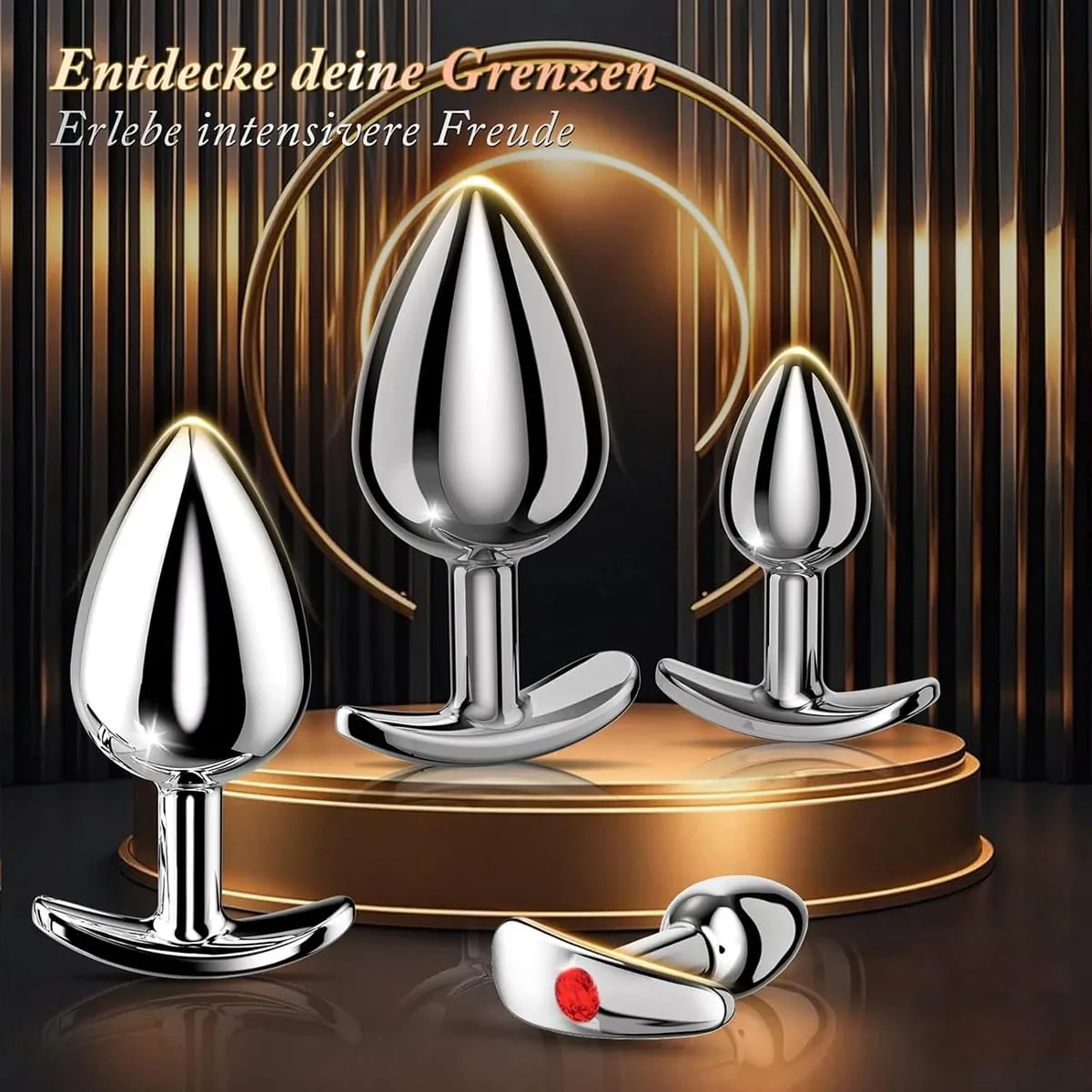 4 tamanhos de metal ao ar livre anal plug aço inoxidável base âncora butt plug massageador próstata masturbador anal vibradores adultos brinquedos sexuais — image 5