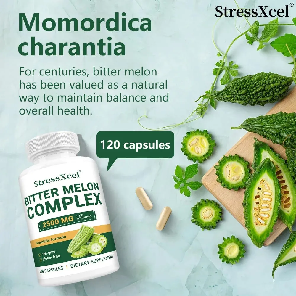Bitter Melon Extract 2500mg Capsules Supports Blood Sugar Balance Metabolism Digestion Metabolism Skin Health & Detox — image 5