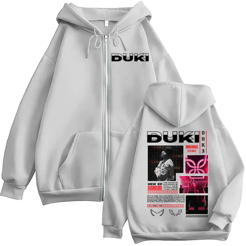 Rapper Duki 5202 MIXTAPE Album Zipper Hoodies Men's Women Clothing Fashion Zip Up Sweatshirts Fleece Casual Oversized Pullovers — image 6