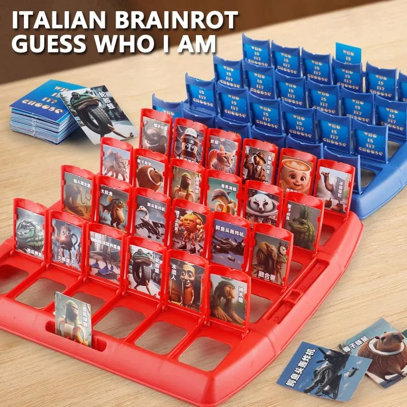 Guess Who I Am Guessing Board Game 2‑Player Interactive Character Card Game Portable Tray Puzzle Game Family Party Desktop Game — image 2