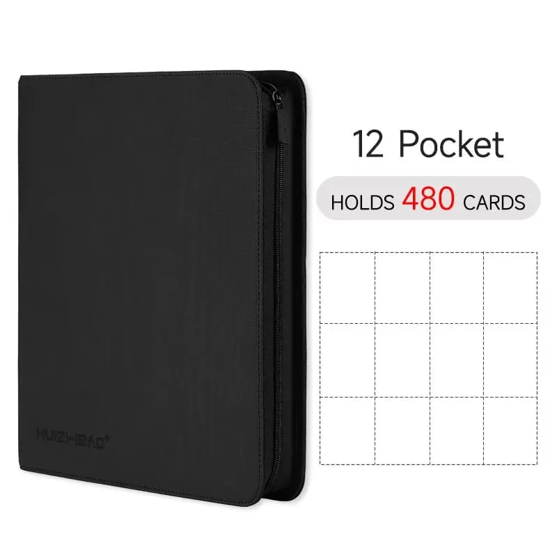 9/12 Pocket Zipper Card Binder Trading card album Durable Side Loading Card for mtg tcg for pokemon for yugioh for football