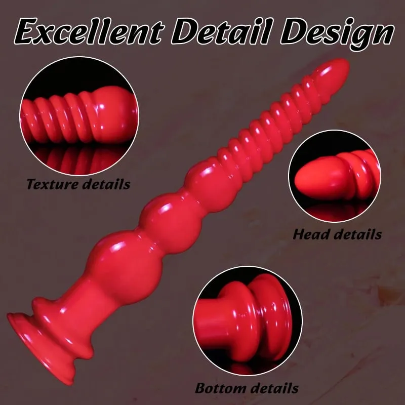Soft PVC Gourd-Shaped Anal Beads Textured Anal Plug Suction Cup Anal Plug Prostate Massager Adult Sex Toys for Couples Unisex — image 5