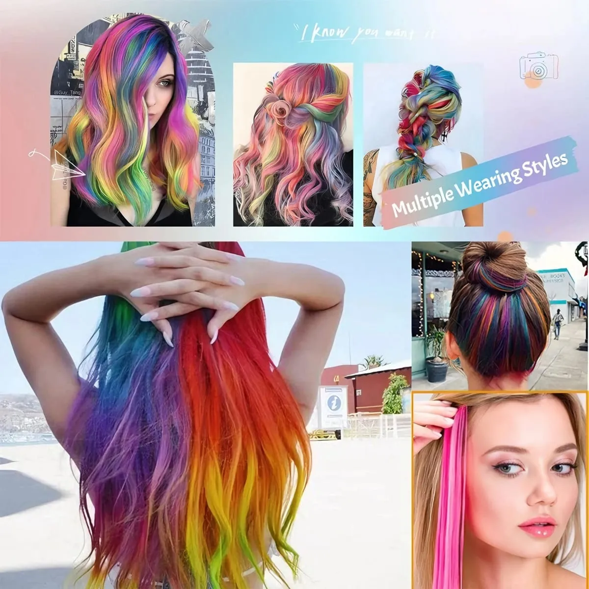 วิกผมลดราคาล้างสต็อก | คลิปสังเคราะห์ไร้กาว 18 สีในวิกผมราคาประหยัดสำหรับคอสเพลย์โลลิต้าสวมใส่ทุกวัน — image 6