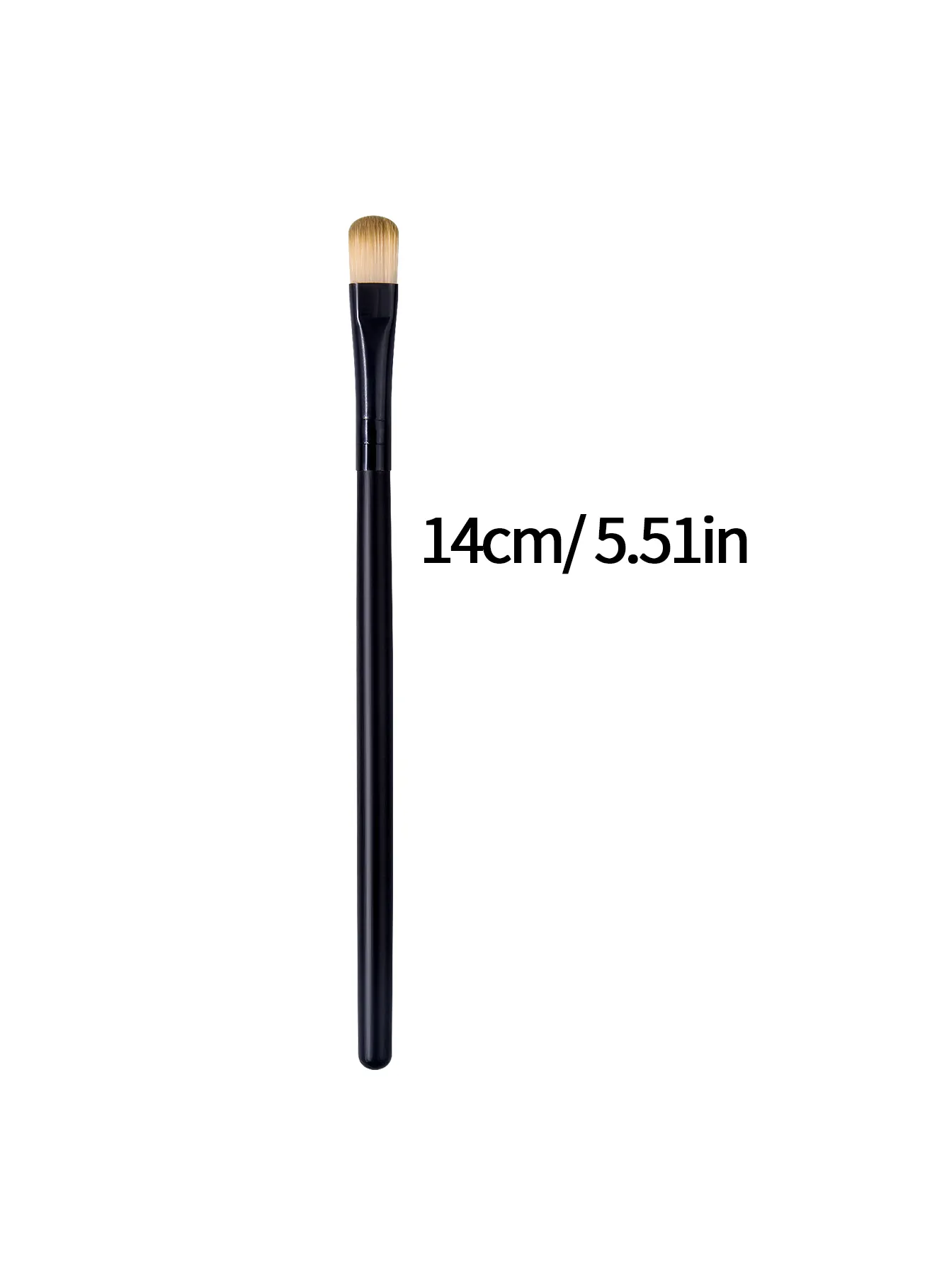 Hot Sale 10PCS Flat Eye Shadow Brushes Black Handle Soft Bristle Eyeshadow Applicator Brushes for Beginner Eye Makeup — image 2