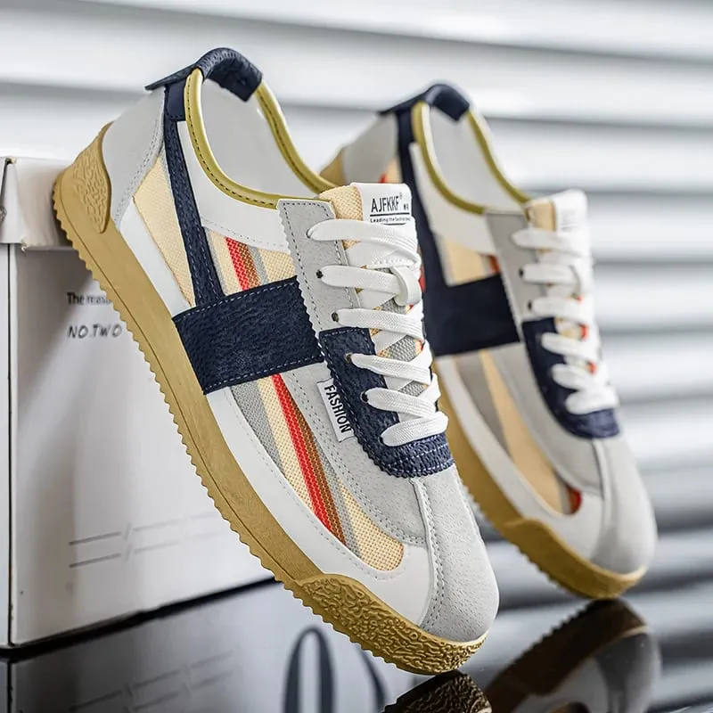 [Men's Skate Sneakers] Sneakers - Men's New Spring/Autumn Skate Shoes - Classic and Versatile - Fashionable and Trendy - Suitable for Daily Wear and Outdoor Leisure - Ideal as Birthday Gifts Christmas Gifts and Halloween Gifts