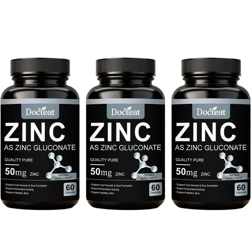 Zinc Gluconate Capsules 60 Count 50 Mg Zinc Per Serving Immune Support Cellular Health Daily Zinc Nutrition — image 8