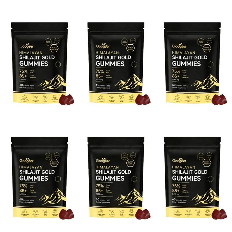 Himalayan Shilajit Gold 60 Gummies Minerals Formula Supports Energy Boost & Body Vitality Natural Nutritional Dietary Supplement