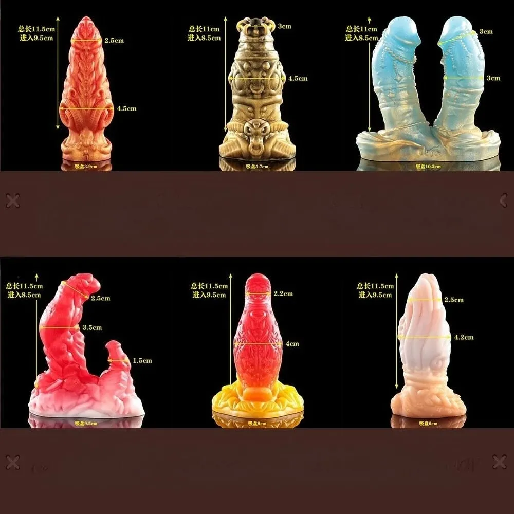 12 Zodiac Signs Series Alien-shaped Penis Realistic Dildo Vaginal Anal G-spot Stimulator with Suction Cup Orgasm Adult Sex Toys — image 2