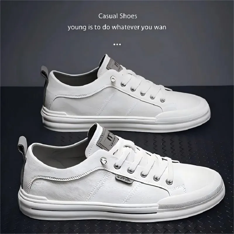 Simple and Versatile White Sneakers Breathable Board Shoes Men's Casual Shoes Delicate and Breathable Without Causing Foot Discomfort — image 4