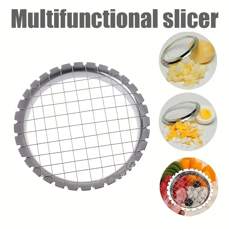 1pc Round Grid Cutter Slicer - Ideal for Eggs Mushrooms & Vegetables Must-Have Kitchen Chopping Device — image 3