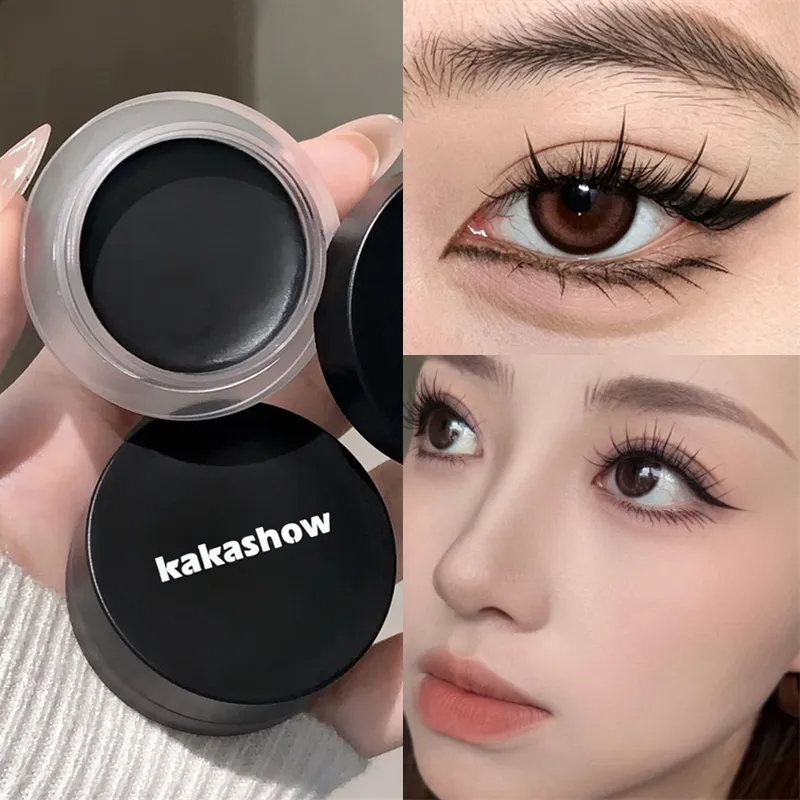 Matte Black Eyeliner Cream Waterproof Big Eyes Beauty Cosmetic Long Lasting Smooth Brown Eyeliner Gel Eyeshadow Eye Liner Makeup — image 2
