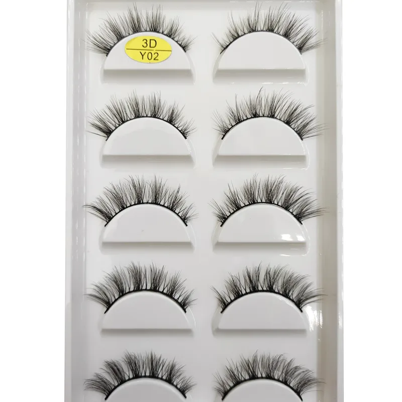 5 pares de pestañas postizas de visón 3D naturales suaves y esponjosas pestañas postizas de ojos maquillaje pestañas belleza gato Cilios 9 estilos — image 8