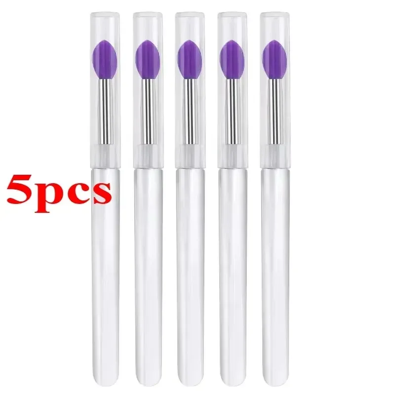 3/5/10PCS Portable Silicone Lip Brush With Cover Soft Multifunctional Lip Balm Applicator Lipstick Lipgloss Makeup Brushes — image 17
