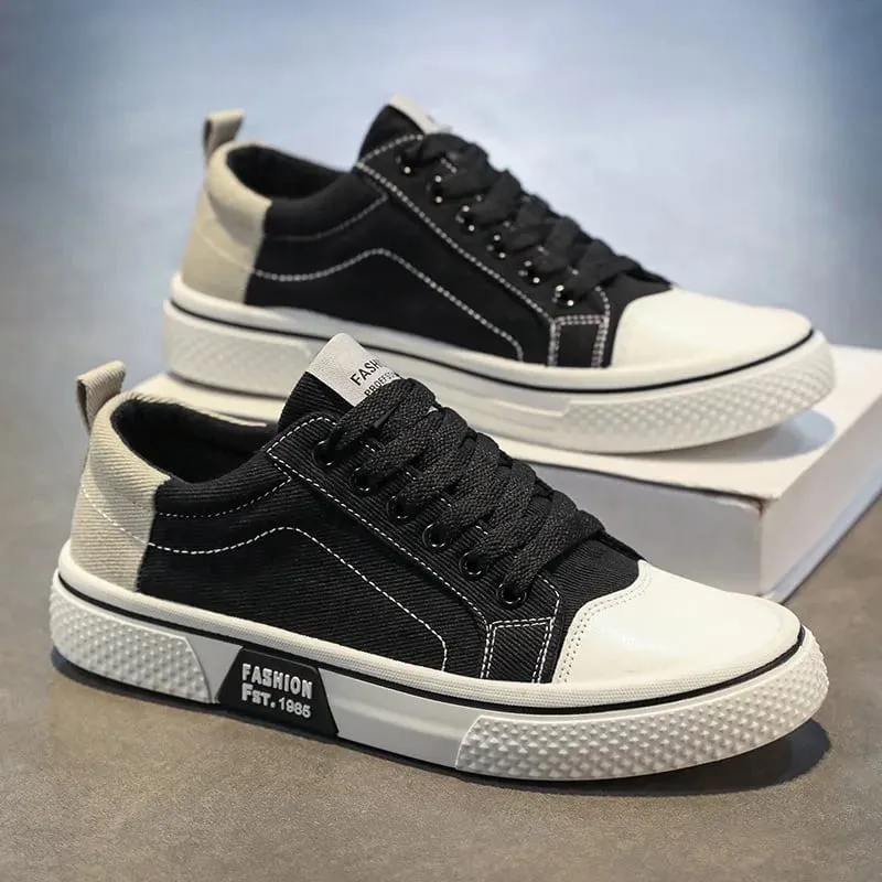 2026 Men's Canvas Shoes Outdoor Fashion Skateboard Shoes for Men Comfor Non-Slip Casual Sneakers Breathable Men Walking Shoes — image 4