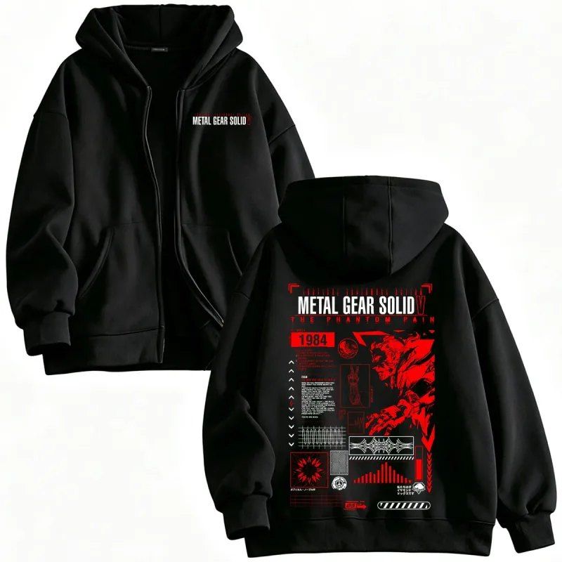 MGS5 Metal Gear Solid V The Phantom Pain Venom Snake Zipper Hoodies Men's Women Zip Up Hooded Sweatshirts Jackets Coats — image 1