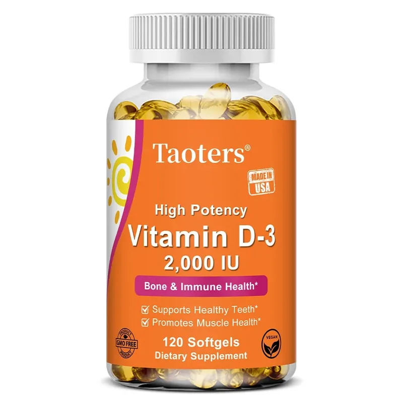 High Potency Vitamin D-3 2 000 IU - Promotes Muscle Teeth Bone and Immune Health