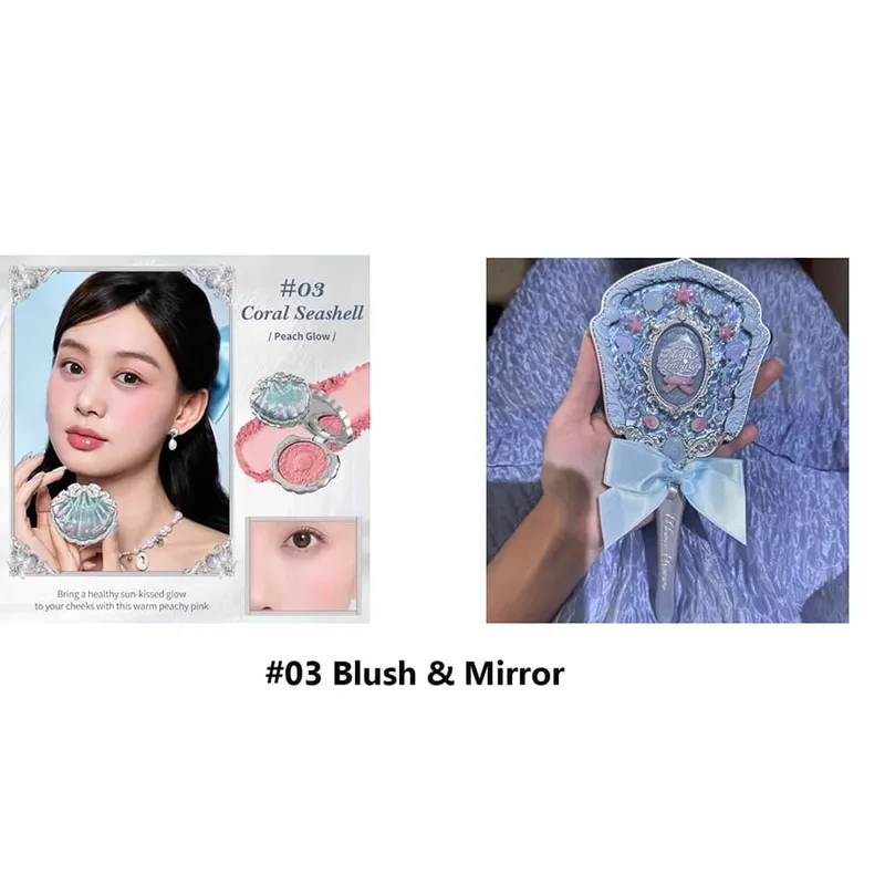 Flowerknows 殼牌寶石化妝禮品組眼腮紅唇釉定妝粉校正底漆女士全套套裝 — image 8
