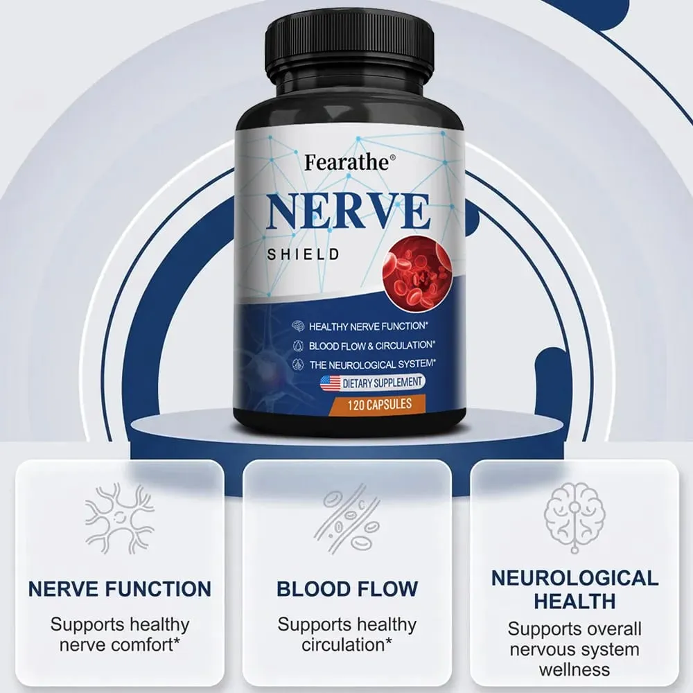 Nerve Support Supplement - B Vitamins Supports Nerve & Brain Function Neurotransmitters Blood Circulation & Joint Health — image 4