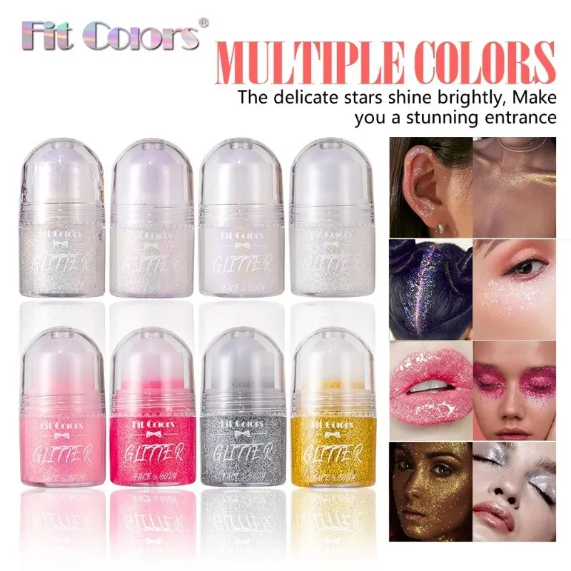 Sparkling Sequins Glitter Gel Face Body Eye Painting Shine Liquid White Silvery Pearl Gloss Eye Brighten Stage Makeup Decoration