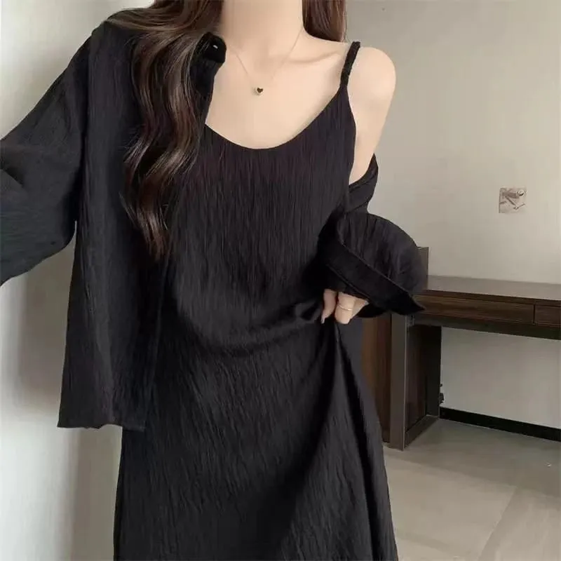 Summer French Style Long Dress for Women Adjustable Strap Slim Fit Flowy Maxi Dress Elegant Boho Beach Cocktail Party Dress — image 2
