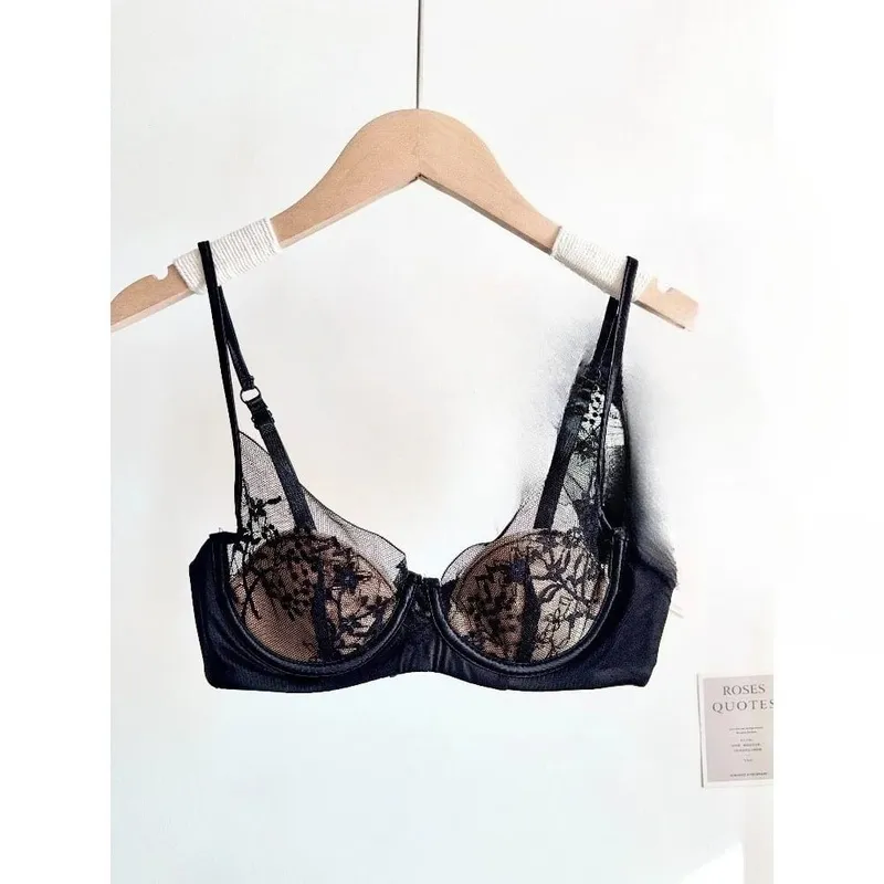 Women Lace Lingerie Set Soft Underwire Thin Cup Push‑Up Bra Panty Kit Comfort Intimates For Small Bust S-XL Daily Wear Underwear — image 15