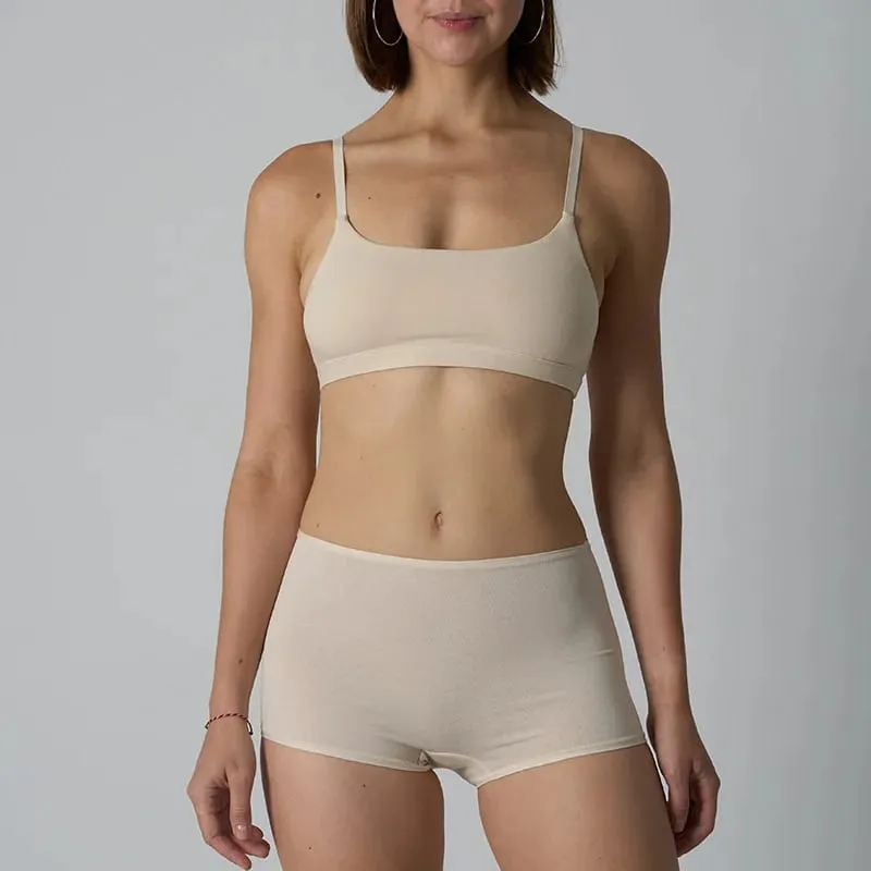 Cotton Bralette Seamless Breathable Underwears Lingerie Sets for Women's Fitness Sports Bras Panties Ladies No Bra Pad Intimate