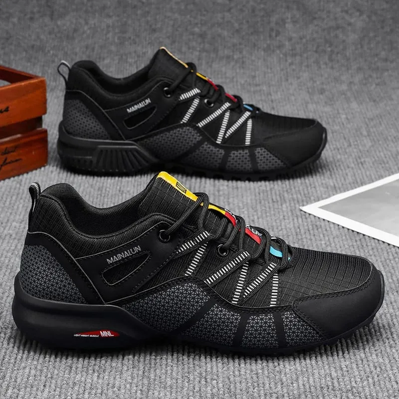 Breathable and lightweight men's shoes casual sports shoes outdoor hiking shoes. Street walking shoes — image 2