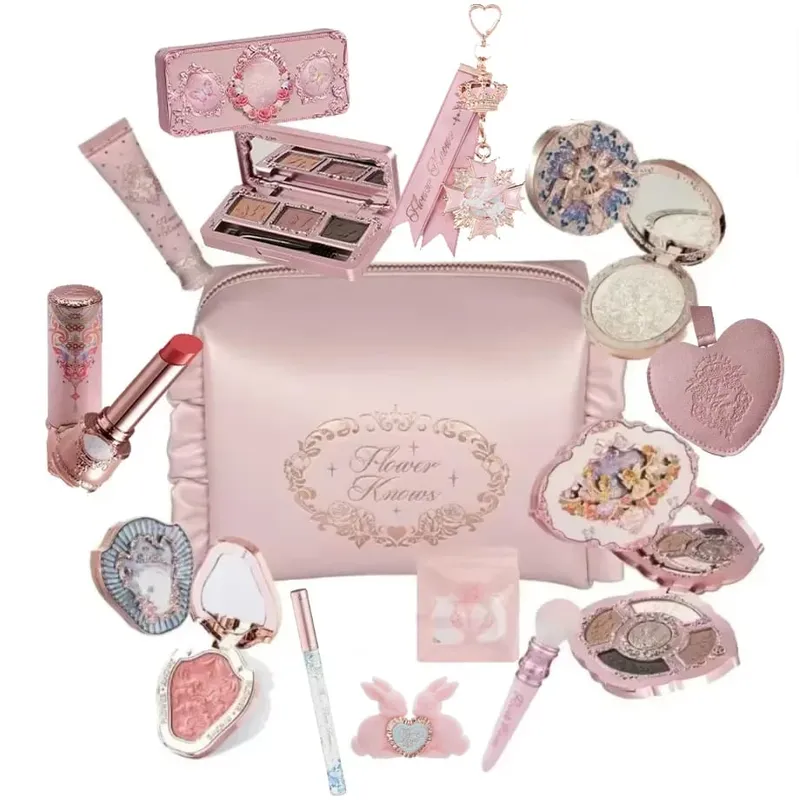 Flower Knows Makeup Set Midsummer Fairytales Flowerknows Foundation Little Angel Highlight Strawberry Rococo Lip Glaze 11pcs Kit