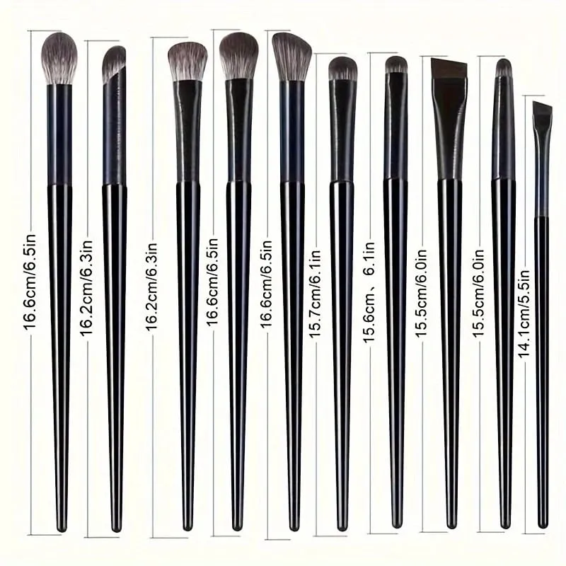 10-Piece Set Of Eye Shadow Makeup Set Brushes Create Perfect Eye Makeup Precise Eye Shadow Eyeliner Pen Contour Soft Bristle